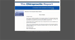 Desktop Screenshot of chiropracticreport.com