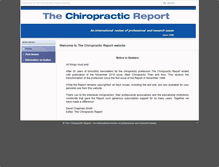 Tablet Screenshot of chiropracticreport.com